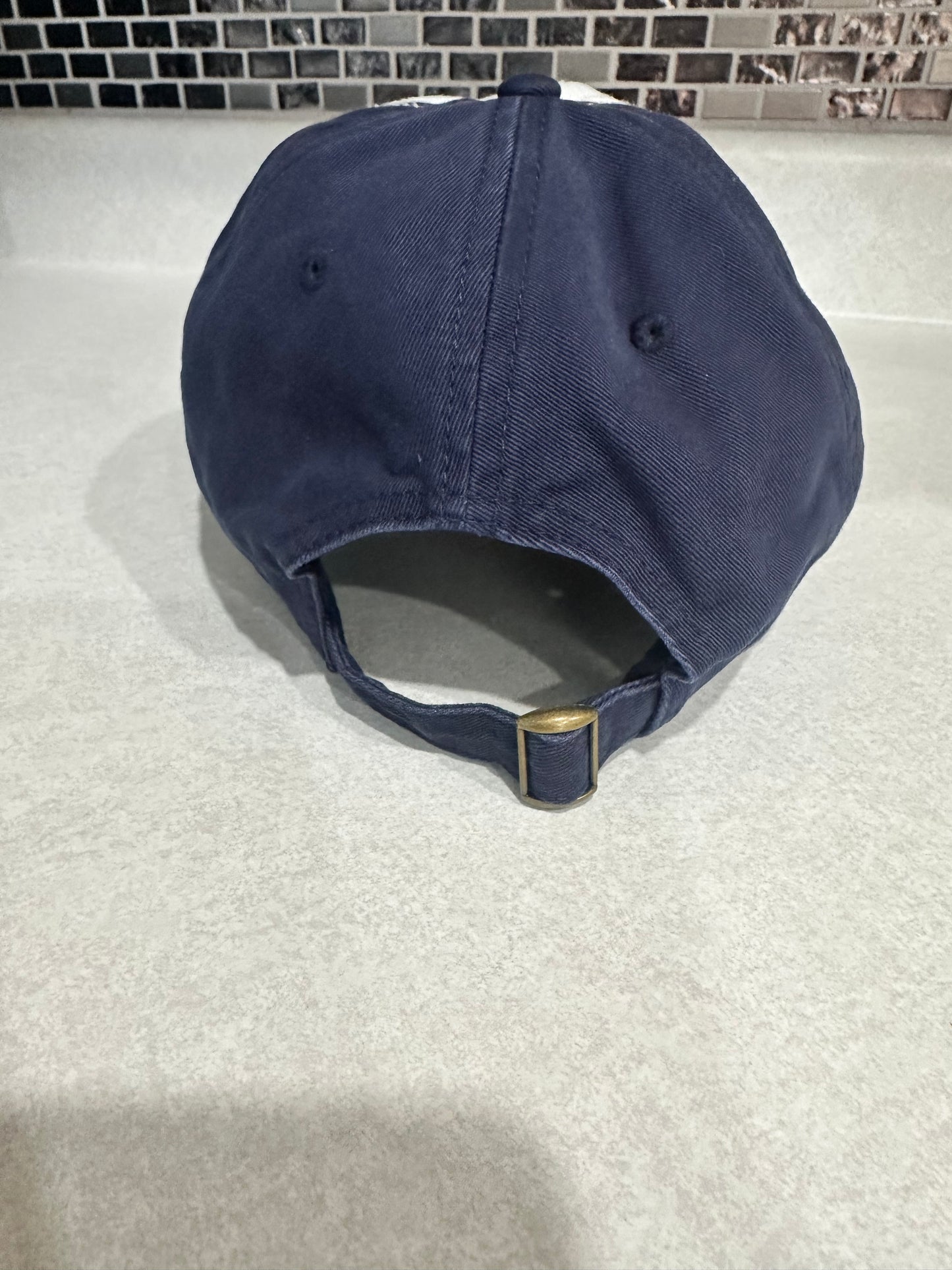 Ladies hat, blue/white, "Fuck you this much."