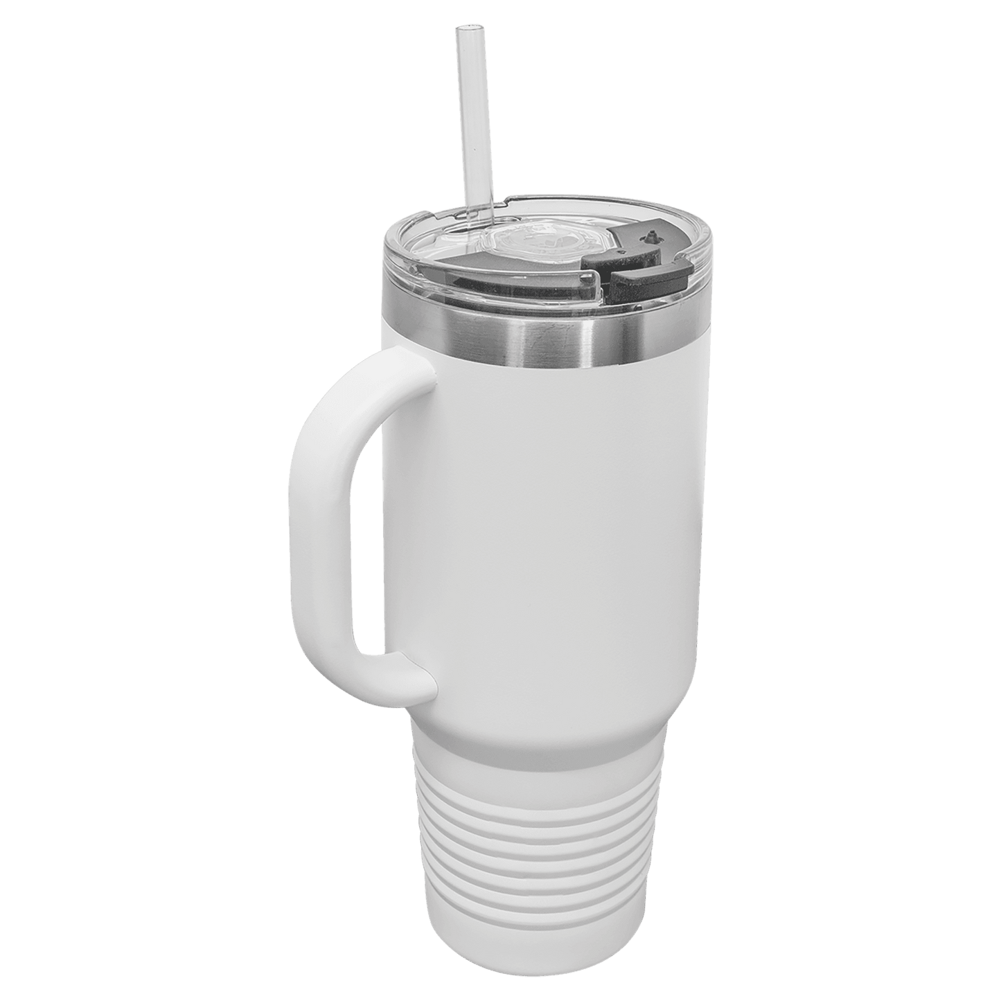 Travel Mug with Handle, 40oz, "An apple a day keeps anyone away if you throw it hard enough"