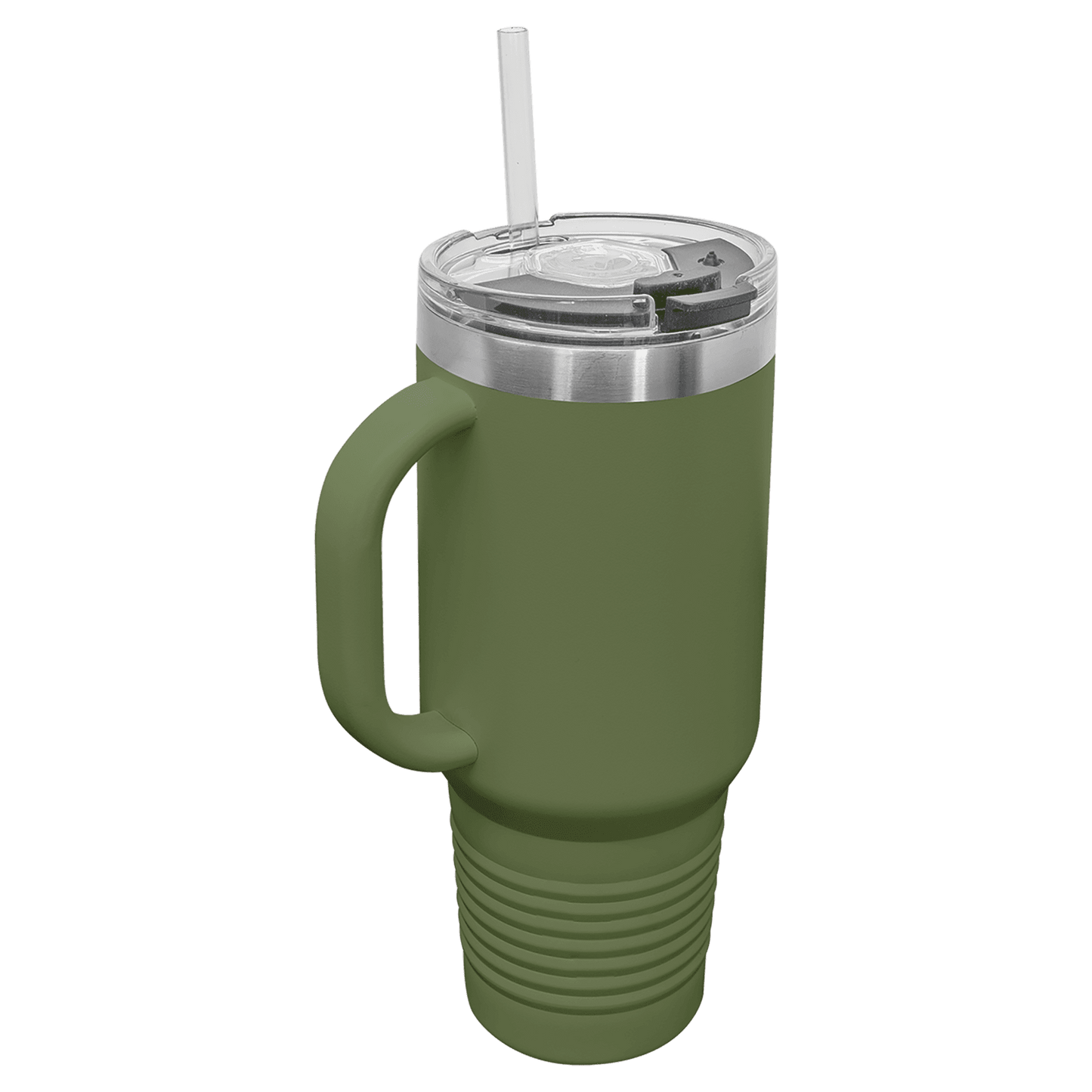 Travel Mug with Handle, 40oz, "An apple a day keeps anyone away if you throw it hard enough"