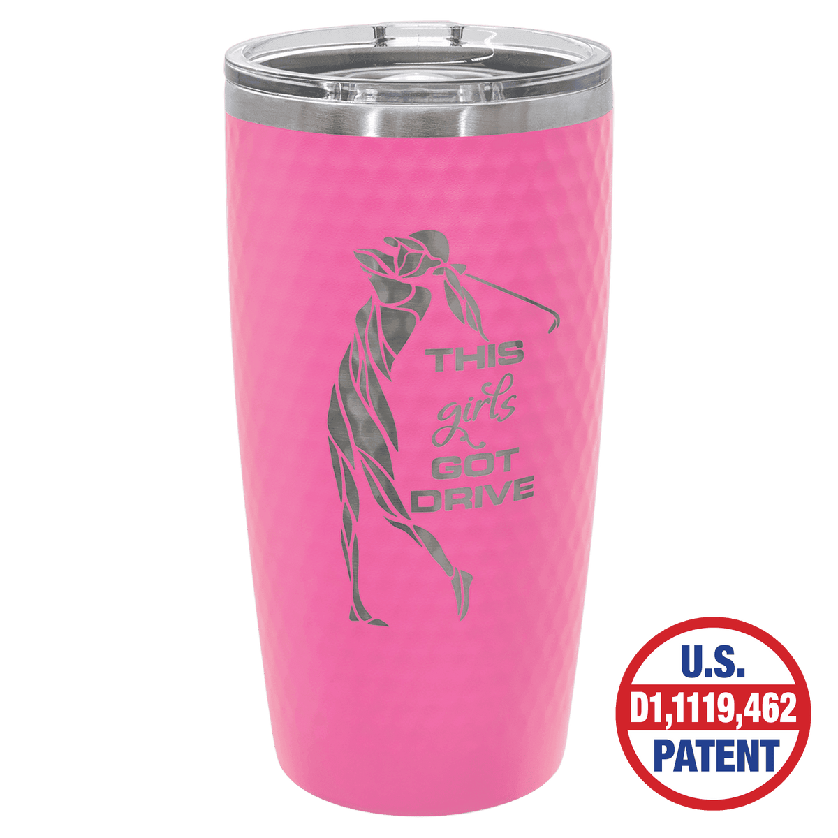 Golf Dimpled Tumbler with Slider Lid, 20oz