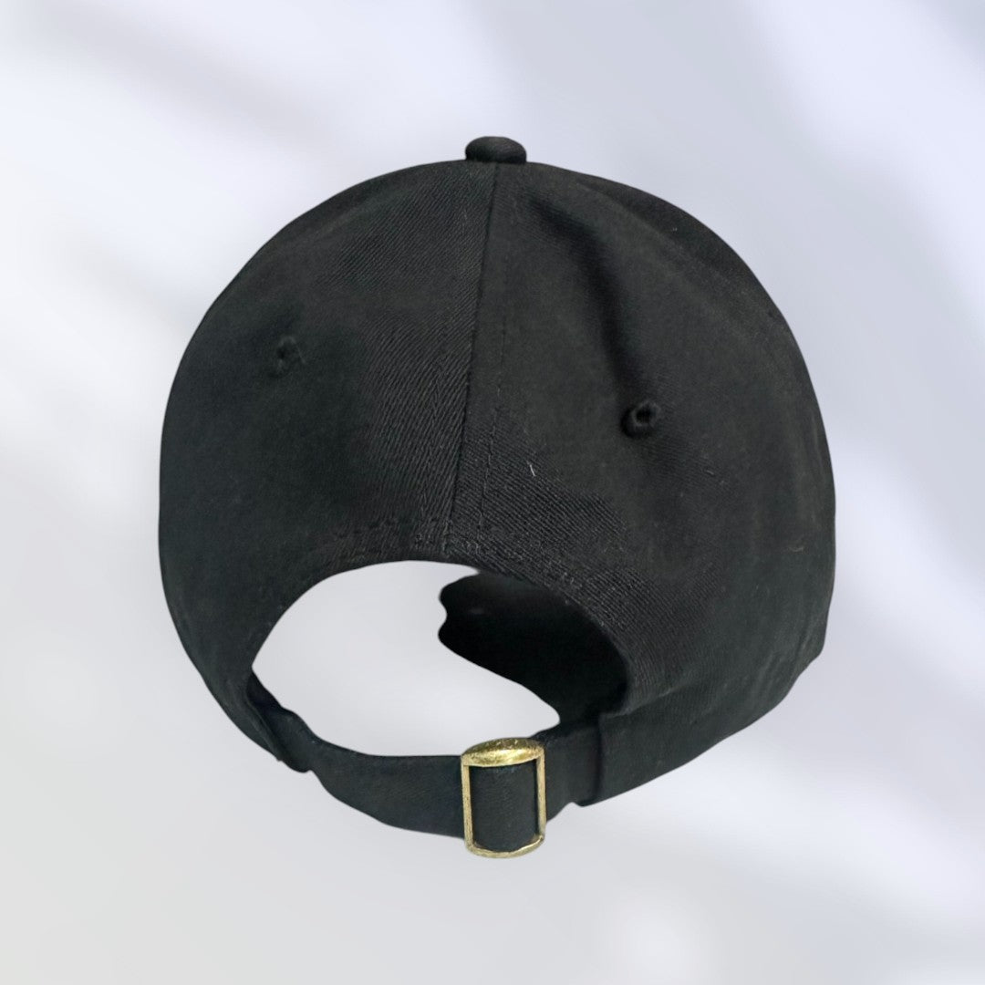 Ladies hat, black, "Alcohol goes in, Wisdom comes out"