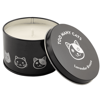 Candle in Black Metal Tin