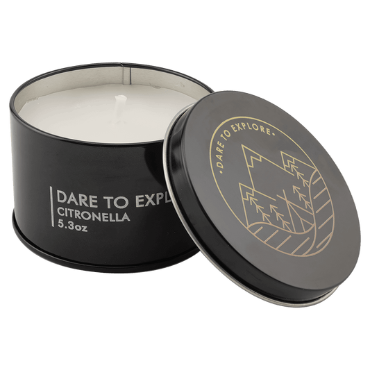 Candle in Black Metal Tin