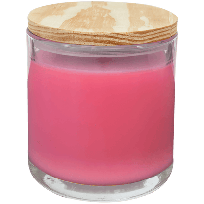 Candle in Glass Holder with Wood Lid