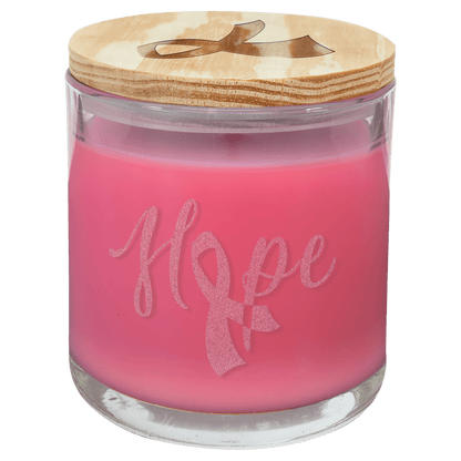 Candle in Glass Holder with Wood Lid