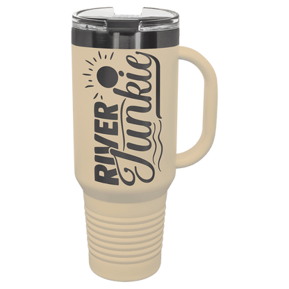 Travel Mug with Handle & Straw, 40oz
