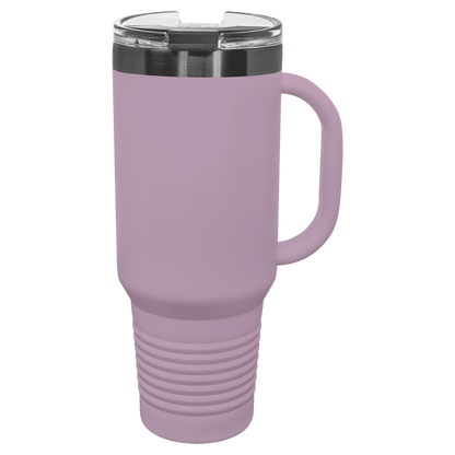 Travel Mug with Handle & Straw, 40oz
