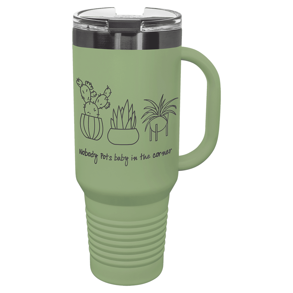 Travel Mug with Handle & Straw, 40oz