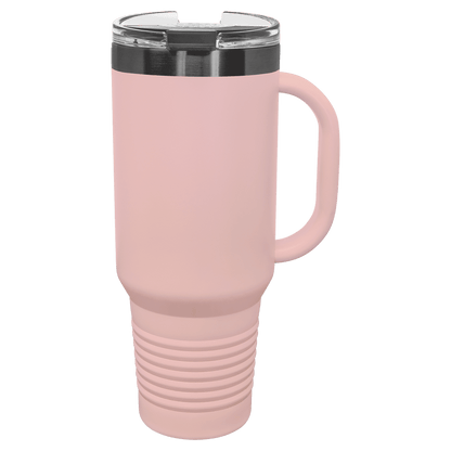 Travel Mug with Handle & Straw, 40oz