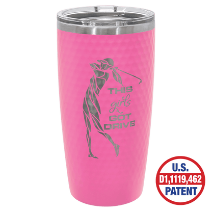 Golf Dimpled Tumbler with Slider Lid, 20oz