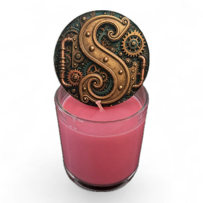 Candle in Glass Holder with Wood Lid