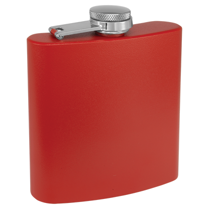 Flasks, 6oz, Powder Coated Stainless Steel