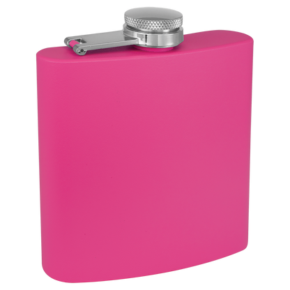 Flasks, 6oz, Powder Coated Stainless Steel