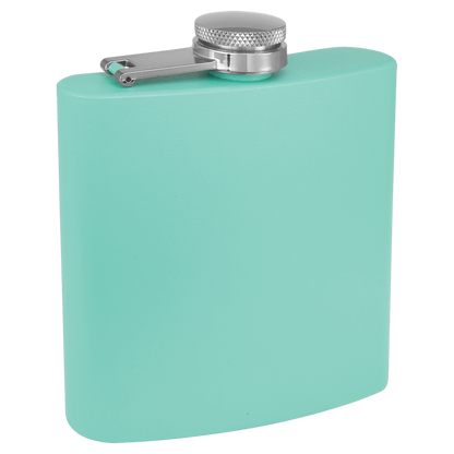 Flasks, 6oz, Powder Coated Stainless Steel