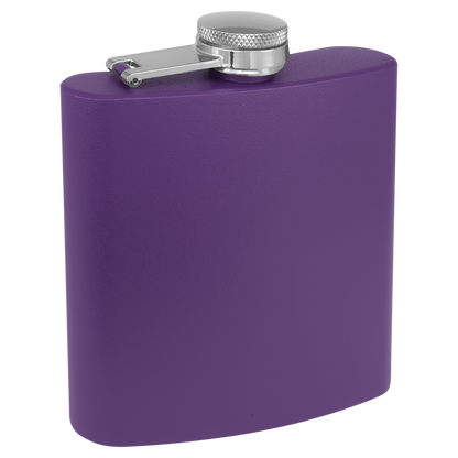 Flasks, 6oz, Powder Coated Stainless Steel